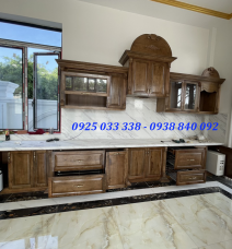 TỦ BẾP GỖ sồi